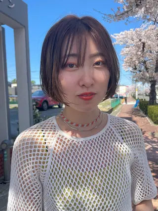 ミディアム 稲垣 熙のヘアスタイル