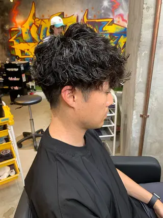 パーマ メンズ ⚡️メンズパーマ特化 mens支持◎/忠地のヘアスタイル