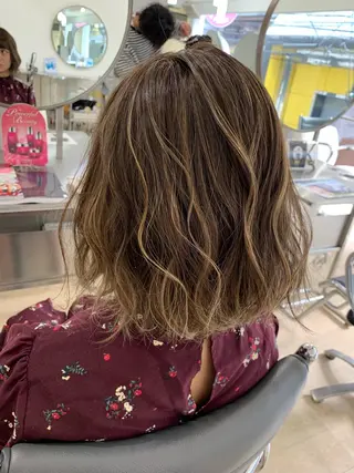 ミディアム カラー Reb_keiji 👑小倉圭司のヘアスタイル