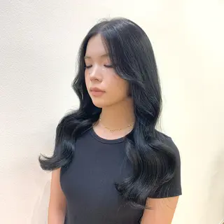 ロング カラー ヘアアレンジ キヨミ 韓国レイヤーカットのヘアスタイル