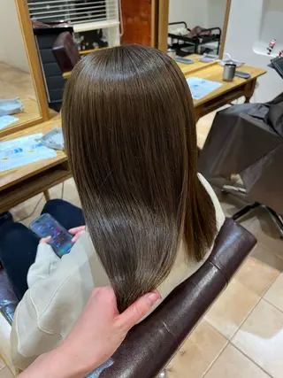 セミロング カラー 🥀韓国ヘア🥀 宮津真菜のヘアスタイル