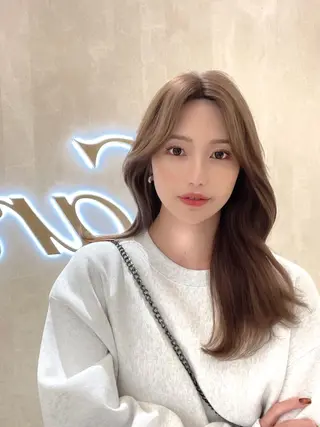 ミディアム カラー 顔周り特化/韓国ヘア /レイヤー/吉野幸大のヘアスタイル