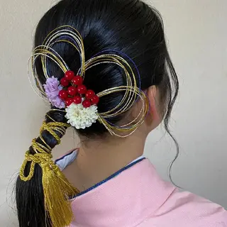 ミディアム ヘアアレンジ 黒田 かな子のヘアスタイル