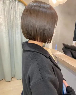 ミディアム カラー ♥️ボブ韓国風ヘア ♥️久保田夢美のヘアスタイル