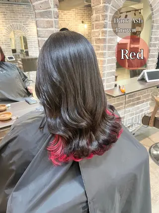 ミディアム カラー ACROあべの店所属・艶カラー/インナー /グラデ/大西小百合のヘアスタイル