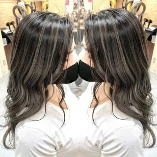 ロング カラー 縮毛/レイヤー 韓国/橋口のヘアスタイル