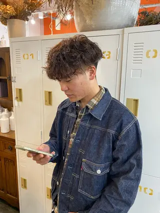 ショート カラー パーマ メンズ YURAGI🌿 SAKIのヘアスタイル