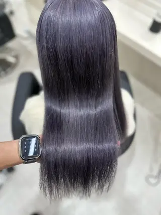 ロング カラー ヘアアレンジ 艶カラー/ハイトーン /レイヤーカットのヘアスタイル