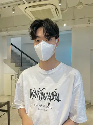 ミディアム パーマ メンズ 🇰🇷カルマパーマ kaito🇰🇷のヘアスタイル