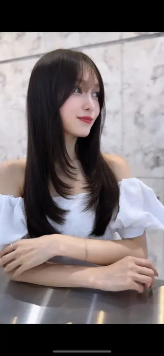 セミロング カラー 髪質改善サロン Sea shinjuku 新宿南口【シー シンジュク】所属・髪質改善/韓国ヘア レイヤー/新宿/ロミのヘアスタイル