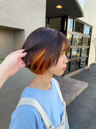 ショート maco 艶感ハイトーン🦋のヘアスタイル