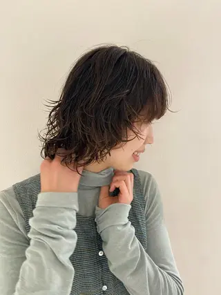 ミディアム ANY/須田 麻人/ハードパーマのヘアスタイル