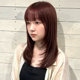 セミロング 💛ブリーチで叶える 💛垢抜けカラー🌈のヘアスタイル