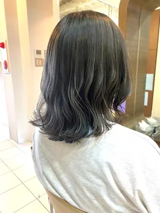 ミディアム ダブルカラー/ウルフ 上田　航平のヘアスタイル