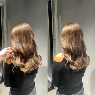 ロング カラー 暖色/ハイトーン/ カラー/HBLのヘアスタイル