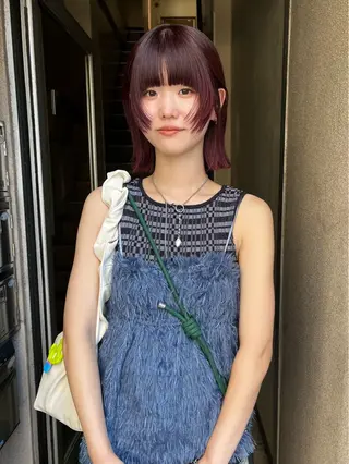 ミディアム カラー iru所属・mi kiのヘアスタイル