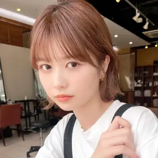 ショート カラー 🌱小顔ヘア/ボブ ミディアム/双葉🌱のヘアスタイル