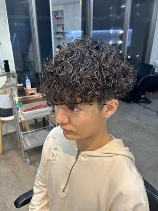 パーマ 原宿波巻きスパイラル パーマTOSHIのヘアスタイル