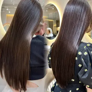 ミディアム ❤️ブリーチなし💚 ダブルカラー平野実花のヘアスタイル