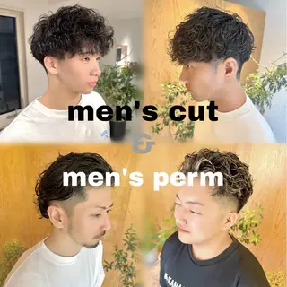 ミディアム パーマ メンズ メンズパーマ達人/ フェード/イツキのヘアスタイル