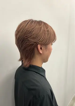 カラー メンズ ニュアンスパーマ/ ウルフ/ときなのヘアスタイル