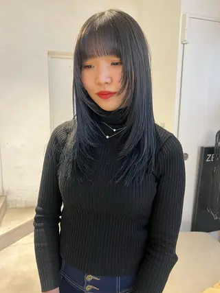 ロング カラー 顔周りカット/透明感 カラー✂️MEIのヘアスタイル