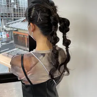 ロング ヘアアレンジ 似合わせヘア🤍 面田法子のヘアスタイル