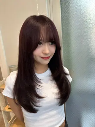 セミロング 🏆レイヤーカット /髪質改善🏆拓海のヘアスタイル