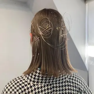 ショート ヘアアレンジ hair salon mtm所属・🕊mtm🫧梅田/ 定額制/透明感/艶髪のヘアスタイル