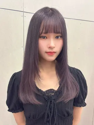 カラー Harune/うる艶 ハイトーンのヘアスタイル