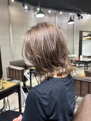 ショート カラー ブリーチ✨ハイライト 透明感カラー/アヤノのヘアスタイル