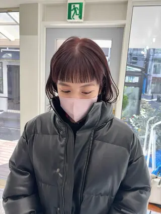 ショート カラー オリーブ/縮毛♡ Natsuno🩰のヘアスタイル