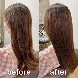 セミロング パーマ KIZU 髪質改善 オカルト怪談のヘアスタイル