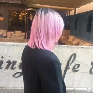 ミディアム カラー ホワイト&レイヤーカ ットエクステ長畠俊輔のヘアスタイル