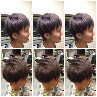 ショート カラー メンズ 透明感/ 美髪矯正/田中恭のヘアスタイル