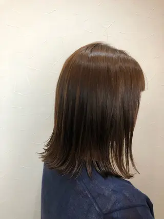 ミディアム 縮毛矯正&髪質改善/ きょうの🐺のヘアスタイル