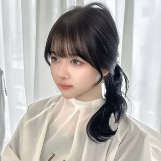 ミディアム カラー ヘアアレンジ kana 栄美容師/韓国ヘアのヘアスタイル