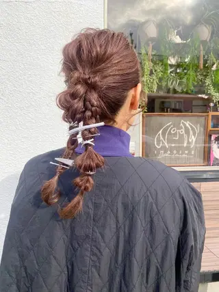 セミロング ヘアアレンジ 小日向 沙織のヘアスタイル