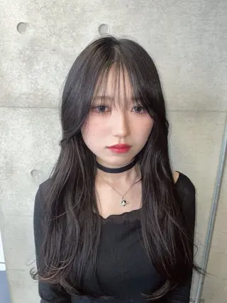 ロング カラー 韓国レイヤー/透明感 /髪質改善/アジキのヘアスタイル