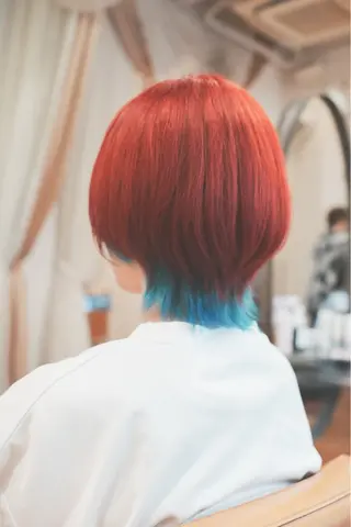 ショート Of HAIR所属・✨デザインカラー✨ ハイトーン　森貴章のヘアスタイル