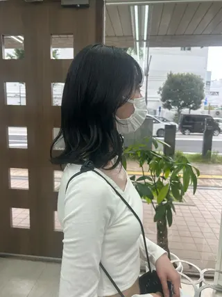 ミディアム ダブルカラー/韓国 ヘア/さわのあかねのヘアスタイル