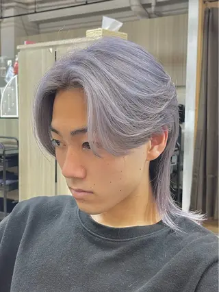 カラー メンズ 野田頭 心🌿/ボブ レイヤー/艶カラーのヘアスタイル