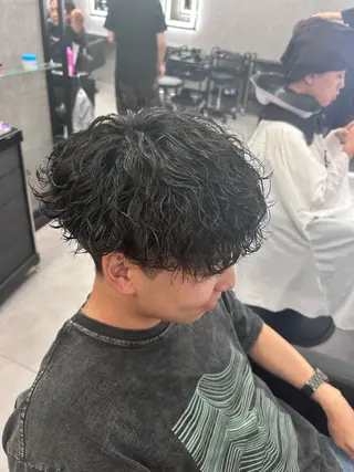ショート カラー パーマ メンズ お客様満足度NO.1 /副店長YUTAのヘアスタイル