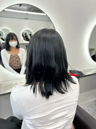 セミロング カラー ヘアアレンジ 🫧透明感／艶カラー 🫧Ryuseiのヘアスタイル