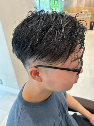 ショート パーマ メンズ 💈メンズ特化 美容師サキ💈のヘアスタイル