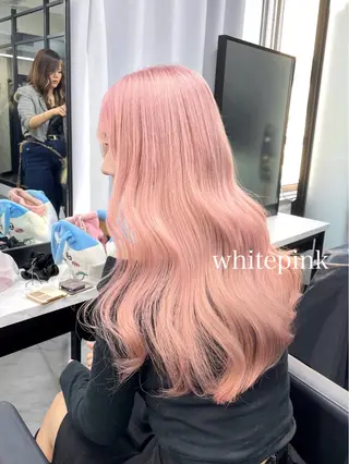 ロング カラー エクステ🩵ブリーチ 韓国ヘア🩵KAEのヘアスタイル