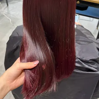 カラー 𝒎𝒐𝒆🩰 名駅/ヘアメ/暖色♡のヘアスタイル