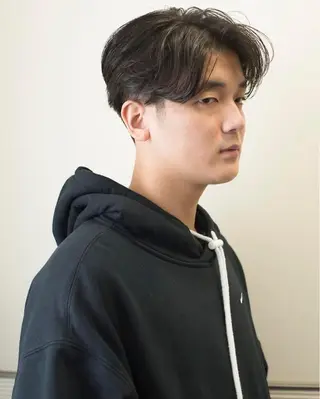 ミディアム メンズ 千葉 慎也のヘアスタイル