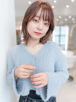 ミディアム カラー 🉐レイヤー/塩見 弘樹🉐渋谷のヘアスタイル