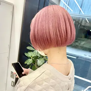 ショート カラー 🤍髪質改善➕透明感 カラー🤍川上葵のヘアスタイル